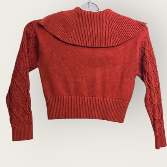 Marc New York Red Cropped Zip Sweater – Size Small - Picture 3 of 10